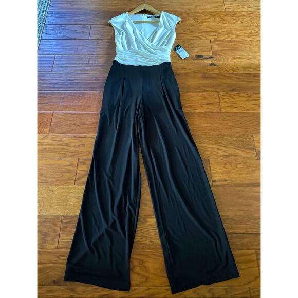 Lauren Ralph Lauren Wide Leg Jumpsuit Surplice Bodice SZ 4 NWT - Picture 14 of 16